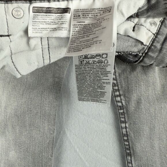 Levi's 511 Jeans Slim Skinny Straight Mens Gray Med Wash Low Rise Size 36x32 - Picture 14 of 16